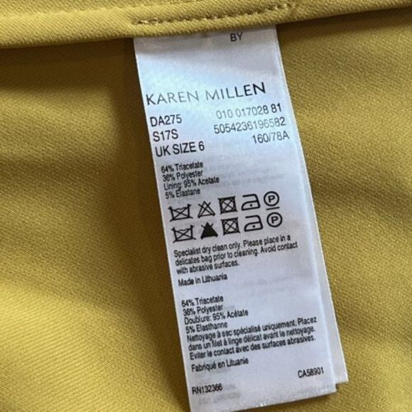 Karen Millen Yellow High Low Midi Dress US2 ($399) - Picture 9 of 11